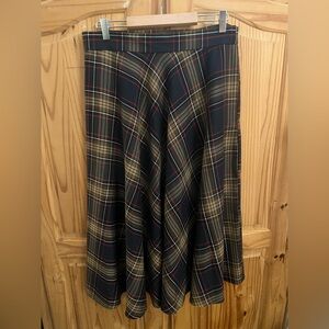 Primark Multicolor Plaid A-Line Midi Skirt